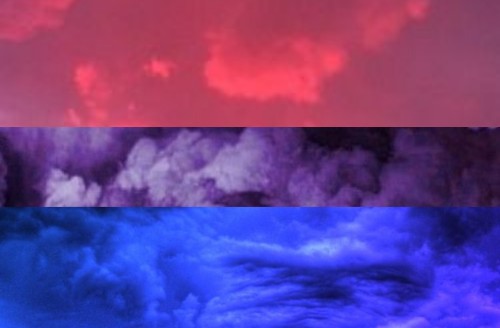 bi flag made from images of clouds