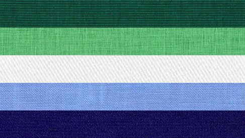 5 stripe ocean gay flag made from corresponding colors from images of fabrics