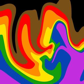 philly rainbow flag swirled 