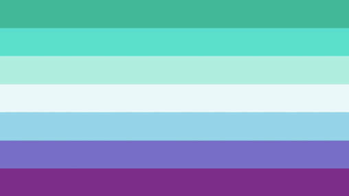 vintage version of the ocean gay flag