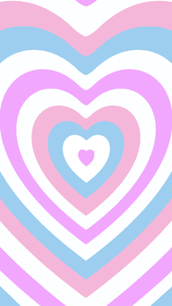Heart pride flag wallpaper based on the power puff girls. There is a heart in the middle with different colored hearts going outward, each color of this wallpaper being the original intersex flag.