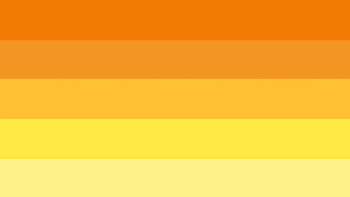flag with 5 horizontal stripes from top to bottom being a gradient from orange to pale yellow. 