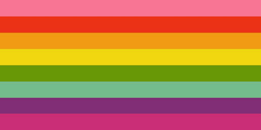 vintage edit of the 8 stripe rainbow flag