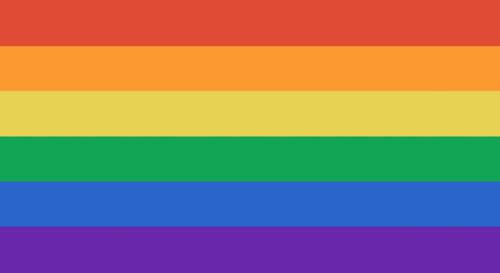 vintage edit of the 6 stripe rainbow flag